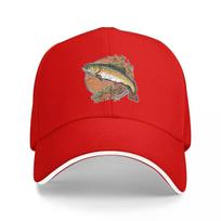 New Trout Fishing Baseball Cap Snapback  dad hat Hat   Womens Beach Outlet  Unisexs