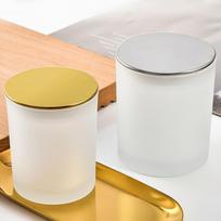Prabangūs 10 oz stikliniai votyviniai žvakių indeliai 12 oz stikliniai žvakių indeliai namams, Kalėdų progai, vaškui naudoti 10 oz ruda
