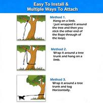 Outdoor Bungee Tug Toy, Dog Toy Hanging From Tree For Small To Large Dogs, Interactive Exercise Play Cord & Tether With Chew Rop 1PC