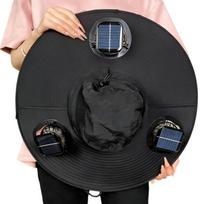 Breathable Summer Fan Visor Cap UV Protection Fishing Bucket Hat Convenient Solar Fan Hat  Camping pilka