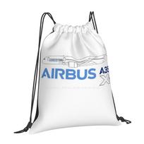 Airbus A350 linijiniai piešiniai Mokyklinės kuprinės paaugliams Mergaitėms Nešiojamojo kompiuterio kelioninės krepšiai Airbus A350 A350 Airbus A350 900 Xwb plataus korpuso OneSize white