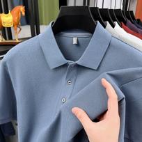 100% Merino vilnos megztinis Vasaros vyriškas su apykakle Puloveris Trumpomis rankovėmis POLO kaklo megztinis Laisvas viršutinis drabužis Megztas drabužis Dydis plius T-shirt S