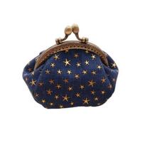 Five-Pointed Star Coin Purse Mini Kiss-Lock Change Purse Vintage Denim tamsiai mėlyna spalva