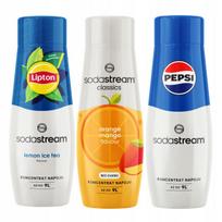 3 Syropy Sodastream Herbata Lemon Ice Tea + Pepsi + Orange Mango Pomarańcza