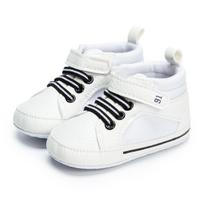 High-Top Baby Walker Shoes for 0-1 Year Olds, Velcro Soft Sole, Non-Slip, Spring/Autumn. 11cm / 45g pilka