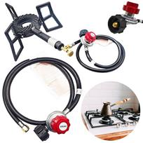 1.5FT LP Gas Grill Regulator Hose with Hose (No Tank) 0-20 PSI Adjustable for Tabletop Grill Fire Pit Table Fish Fryer China Mainland