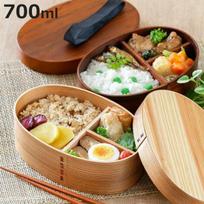 Bento box Magewappa dishwasher safe 700ml single layer lunch (bento women adults wooden lacquered urethane coated Wappa oval shape OK cute stylish