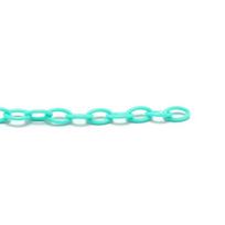 10pcs 50cm Colorful Acrylic Link Chain Lobster Clasp Keychains For Necklace Bracelet Making Colorful Chain Plastic Chain Links 50cmx 10pcs ežero žalia spalva