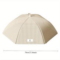Sulankstomas maisto dangalas, apsaugantis nuo musių, tinklinis, sulankstomas, likučių dangalas, daugkartinis, lengvai valomas, laikymui, kvadratinės, apvalios parinktys Circular beige