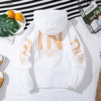 Yellow Summer Plus Size Windbreak Sweatshirt Jacket Black Women Fashion Hooded Zipper Letter Bombers Coat Female Streetwear Outerwer White XXXXL balta