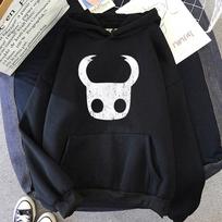 Hollow Knight Hot Game Character Printed Clothes Autumn Long Sleeve Hoodies Comfortable Casual Sweatshirt Fleece Warm Sudaderas XS juoda