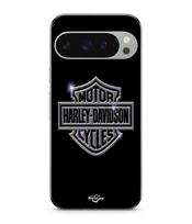 Coque - HARLEY DAVIDSON - Google Pixel 9 Pro - Souple - Silicone - Gris et Noir juoda