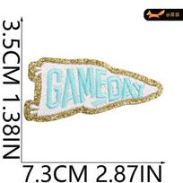 Black Fox Glitter Powder Football Chenier Embroidery Cloth Sticker Baseball Uniform Decoration Diy Patch No. 3