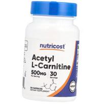 Acetyl L-Carnitine, Acetyl L-Carnitine 500, Nutricost (72647002) 30caps