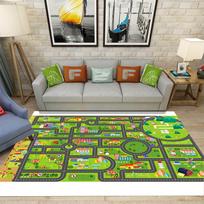 Urban Transportation Carpet Car Track Children's Game Rug Bedroom Living Room Anti Slip Floor Mat Home Decoration 40x60cm