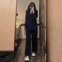 Southeast Asia Spring/Autumn Korean Style Women's Plus Size Casual Suit with Wide-Leg Pants M (80-100 jin)
