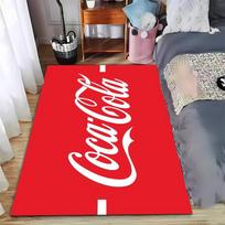 Red Carpet with Coca-Cola Logo Design, Stylish and Vibrant Decor Suitable for use as an anti-slip for living room bedroom sofas 40x60cm( 15x23in )