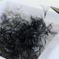 Rankų darbo laisvos paruoštos blakstienų puokštelės 3D 4D 5D 6D 7D 8D 9D 10D 12D 14D 16D Paruoštos laisvos puokštelės Mega tūrio puokštelės Blakstienų priauginimai 8 mm&C&0.07MM&PRIVATE LABEL juoda