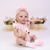 KEIUMI 50 cm reborn Baby doll silicone Vinyl Body Realistic 3D painted Visible Veins Newborn Girl Dolls Collectible Gift 18 inches