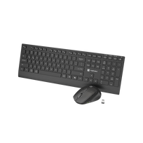 Natec Keyboard and Mouse | Stringray 2 | Keyboard and Mouse Set | Wireless | US | Black