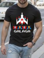 Retro Arcade Galaga Video Game Tshirt - Vintage 80s Space... S įvairiaspalvis