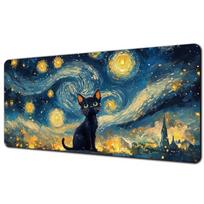 Night Cute cat Mouse Pad Mouse Pad Desk Mat gaming mats office mat gamer pc accessories keypad expansion pads rubber antislip 800x300x2mm