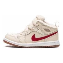Air Jordan 1 toddler mid-top basketball shoes khaki DO2209-264 22