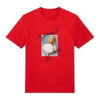 AG Photo T-Shirt Ariana Grande Merch Pure Cotton Tee Summer O-neck Comfortable Short Sleeve Women Men Harajuku Oversized Clothes XS raudona