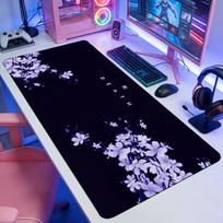 Black Sakura Large Gaming Mouse Pad Japanese Cherry Blossom Desk Mat NonSlip Waterproof Keyboard Pad for Gamers 400x900x2mm
