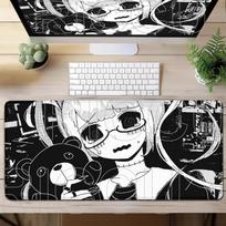 HD XXL Juodai Baltas Anime Mergaitės Stalo Kilimėlis Didelis Pelės Kilimėlis Kilimas Biuro Klaviatūros Stalo Kilimėlis Žaidimų PC Aksesuarai Neslystantis Pelės Kilimėlis 400x800x2mm white