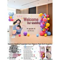 Korean Dopamine Party Decoration Set: Balloons, KT Board, and Background Wall for Banquets
