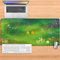 Large Gaming mouse pad with Stitched Edges Frog on lce Abi Toads Map Desk Mat Extended mousepad with AntiSlip Base Desk Pad 800x300x2mm blue