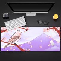 Large size gaming mouse pad Japan Mount Fuji Sakura gaming computer mouse desk mat floor mat edgelocking office  keyboard mat 800x300x2mm