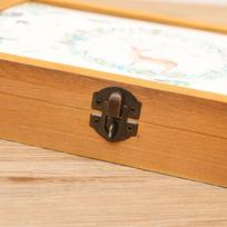 Simple Forest Style Wooden Buckle Storage Box - Qixi Festival Retro Gift & Collection Box