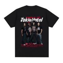 Rock Band Tokio Hotel Muzikinis Grafinis Marškinėlis Vyrams Moterims Hip Hop Punk Gotikinis Marškinėlis Grynos Medvilnės Per dydį Trumpomis Rankovėmis Marškinėliai 4XL
