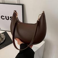 Womens Fashion Pebbled Leather Comfortable Armpit Tote Bag Versatile Underarm Shoulder Purse with Detachable Strap Daily Commute šviesiai ruda spalva
