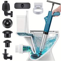 Drain Blaster, Sink Plunger,  High Pressure Air Drain Blaster Gun with Visual Barometer,Air Power Toilet Plunger