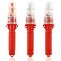 3Pcs Marine Flares For Boats Buoy Fish Luring Lifebuoy LED Light Yacht Warning Lamp Offshore Position Emergency Guard Lights