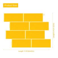10ocs Self Adhesive Wall Stickers Kitchen Bathroom Wall Decor Waterproof Vinyl Wallpaper Square Tile Decals Apartment Renovation (as the picture,10 sheets)