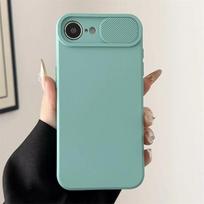 Slide Camera Lens Protection Shockproof Phone Case For iPhone 16E 15 14 Plus 13 12 Mini 11 16 Pro Max Soft Silicone Bumper Cover iPhone 16 Pro Max dangaus mėlyna spalva