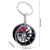 1 vnt. rato stebulės automobilio raktų pakabukas Fidget žaislas Automobilio padangos stabdžių disko raktų pakabukas Piršto galiuko įrenginys Raktų pakabukas Krepšių pakabukas 3D lydinio modelis Dovana geltona