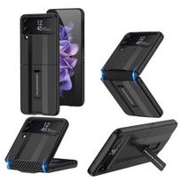 Samsung Galaxy Z Flip 4 Zflip4 dėklas Prabangus Matinis Laikiklis Sulankstomas Smūgiams Atsparus Visapusiška Apsauga Kietas Galinis Dangtelis For Samsung Z Flip 4