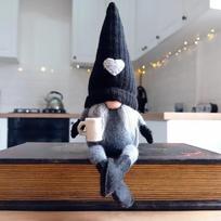 Kalėdiniai kavos nykštukai pliušiniai rankų darbo švedų Tomte skandinaviškas dekoras namams, virtuvei, stalui, lentynai, sodybai, dovana