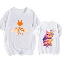 Stray Game Momo Cat Printed Graphic Anime T-shirts Aesthetic Manga Tshirt RegularCotton Tee-shirt Soft Men/women T Shirt S