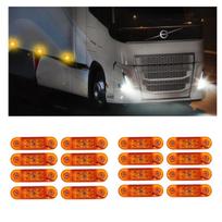 18 vnt. LED žymėjimo žibintai Gintariniai 12V Vandeniui atsparūs Priekabos šoninio žymėjimo prošvaisos žibintai Sunkvežimiui RV Valtis Universalus pritaikymas gintaras