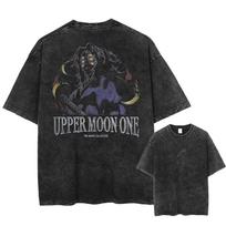 Summer Washed Vintage T Shirts Man Demon Slayer Anime Print Harajuku O-Neck Oversized Short Sleeved Tees Unisex Streetwear Tops L