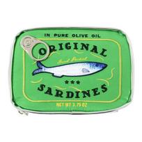 Canned Sardines Style Storage Bag Cute Toiletry Bag Creative Portable Fashion Zipper Multi-function Soft for Weekend Vacation žalia