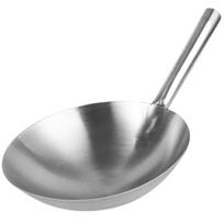 Stainless Steel Wok Pan Non Stick Frying Pans for Gas Stove Electric Induction Heavy Duty Chinese Wok Pan 30cm 48.00X30.00X7.50CM sidabras