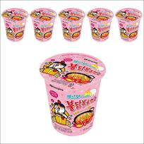 [Samyang] Carbo Buldak aštrūs vištienos ramen 80g (6 puodeliai / 12 puodelių rinkinys) - Kremas ir aštrus carbonara skonio K-makaronai (Vertės paketas) 80g x 6cups