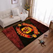 Manchester United Logotipo Kilimas, Raudonas ir Juodas Futbolo Gerbėjo Kilimas Dekoras Tinka naudoti kaip neslystantis kilimėlis svetainės, miegamojo sofoms 40x60cm( 15x23in )